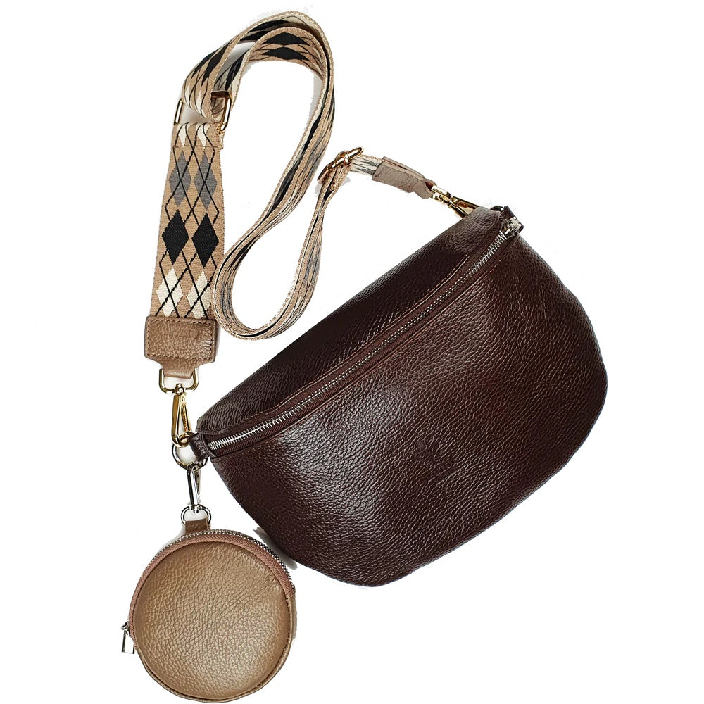 TOS L VENTI FUOCO SLING BAG in Brown