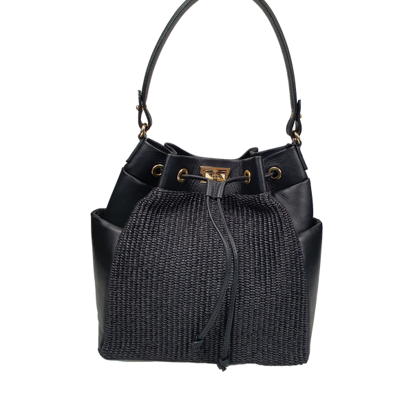 Lux Pagilia Bucket Bag in Black