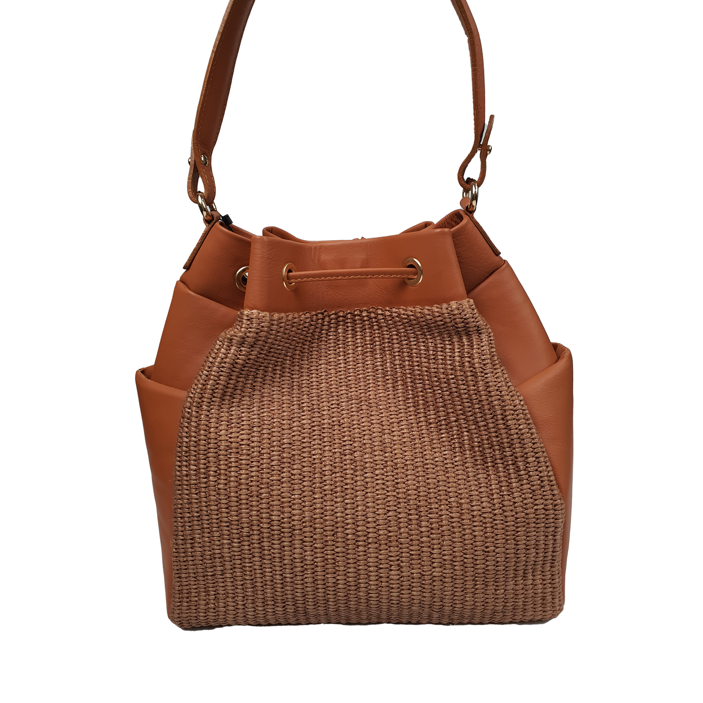 Lux Pagilia Bucket Bag in Cuoio Brown